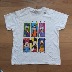 Mickey & Friends - Disney Character Portraits - New Women's XXL White T-Shirt